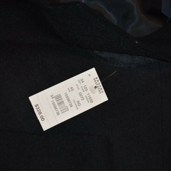 NWT 43R Brooks Brothers 100% CAMELHAIR Black COAT - Picture 5 of 8